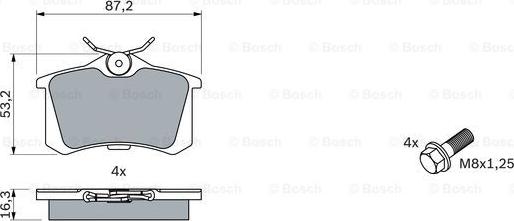 BOSCH 0 986 461 769 - Kit pastiglie freno, Freno a disco autozon.pro