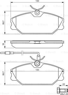 BOSCH 0 986 461 765 - Kit pastiglie freno, Freno a disco autozon.pro