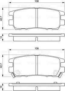 BOSCH 0 986 461 768 - Kit pastiglie freno, Freno a disco autozon.pro