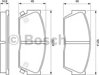 BOSCH 0 986 468 950 - Kit pastiglie freno, Freno a disco autozon.pro