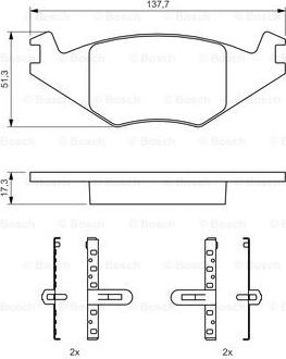 BOSCH 0 986 468 890 - Kit pastiglie freno, Freno a disco autozon.pro