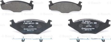 BOSCH 0 986 468 873 - Kit pastiglie freno, Freno a disco autozon.pro