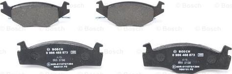 BOSCH 0 986 468 873 - Kit pastiglie freno, Freno a disco autozon.pro