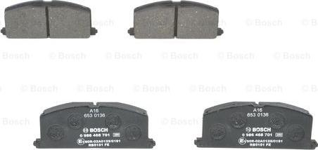 BOSCH 0 986 468 701 - Kit pastiglie freno, Freno a disco autozon.pro