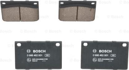 BOSCH 0 986 462 001 - Kit pastiglie freno, Freno a disco autozon.pro