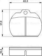 BOSCH 0 986 462 861 - Kit pastiglie freno, Freno a disco autozon.pro