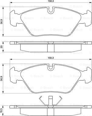 BOSCH 0 986 467 570 - Kit pastiglie freno, Freno a disco autozon.pro