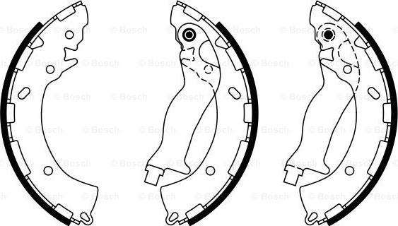 BOSCH 0 986 487 925 - Kit ganasce freno autozon.pro