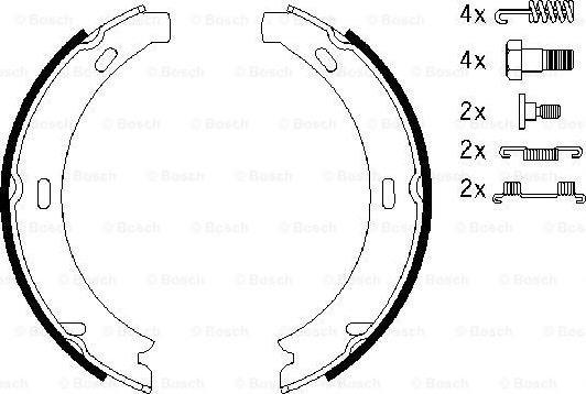 BOSCH 0 986 487 584 - Kit ganasce, Freno stazionamento autozon.pro