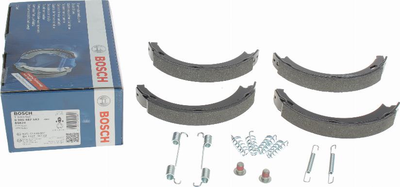 BOSCH 0 986 487 582 - Kit ganasce, Freno stazionamento autozon.pro