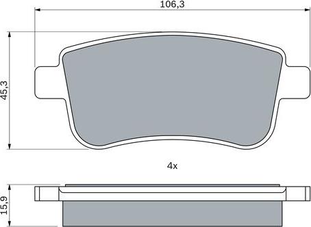 BOSCH 0 986 424 942 - Kit pastiglie freno, Freno a disco autozon.pro