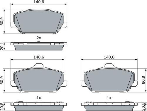 BOSCH 0 986 424 954 - Kit pastiglie freno, Freno a disco autozon.pro