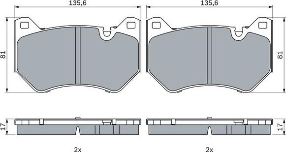 BOSCH 0 986 424 966 - Kit pastiglie freno, Freno a disco autozon.pro