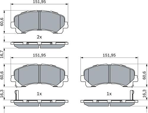 BOSCH 0 986 424 916 - Kit pastiglie freno, Freno a disco autozon.pro