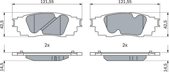 BOSCH 0 986 424 912 - Kit pastiglie freno, Freno a disco autozon.pro