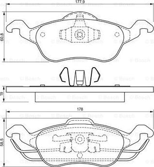 BOSCH 0 986 424 450 - Kit pastiglie freno, Freno a disco autozon.pro