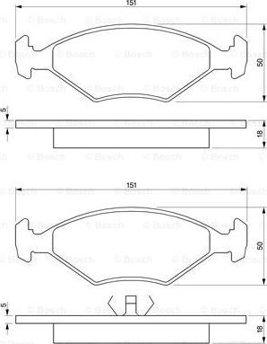 BOSCH 0 986 424 458 - Kit pastiglie freno, Freno a disco autozon.pro