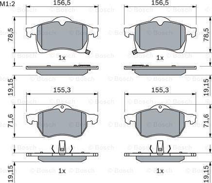 BOSCH 0 986 424 457 - Kit pastiglie freno, Freno a disco autozon.pro