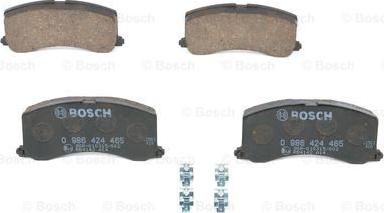 BOSCH 0 986 424 465 - Kit pastiglie freno, Freno a disco autozon.pro