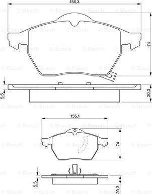 BOSCH 0 986 424 461 - Kit pastiglie freno, Freno a disco autozon.pro