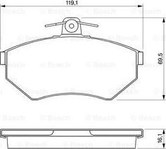 BOSCH 0 986 424 468 - Kit pastiglie freno, Freno a disco autozon.pro