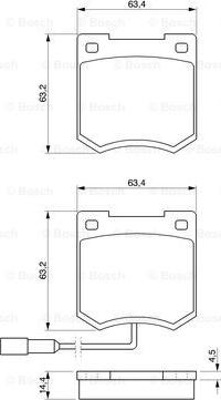 BOSCH 0 986 424 417 - Kit pastiglie freno, Freno a disco autozon.pro