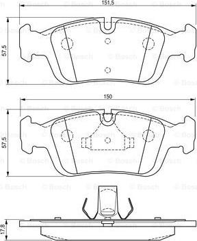 BOSCH 0 986 424 483 - Kit pastiglie freno, Freno a disco autozon.pro