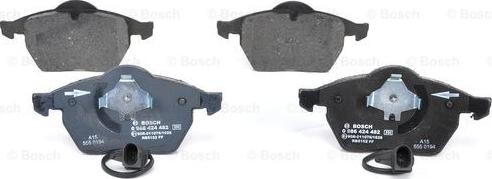 BOSCH 0 986 424 482 - Kit pastiglie freno, Freno a disco autozon.pro