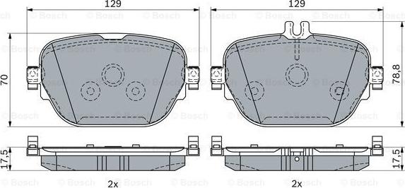 BOSCH 0 986 424 439 - Kit pastiglie freno, Freno a disco autozon.pro