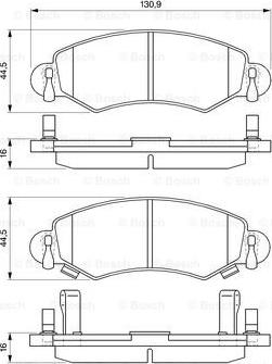 BOSCH 0 986 424 549 - Kit pastiglie freno, Freno a disco autozon.pro