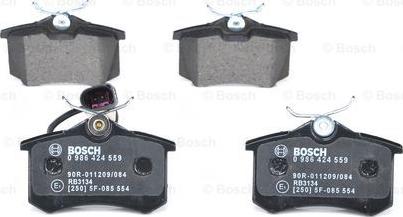 BOSCH 0 986 424 559 - Kit pastiglie freno, Freno a disco autozon.pro