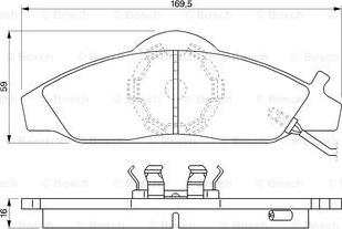 BOSCH 0 986 424 551 - Kit pastiglie freno, Freno a disco autozon.pro