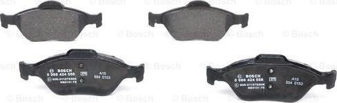 BOSCH 0 986 424 558 - Kit pastiglie freno, Freno a disco autozon.pro