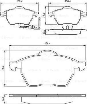 BOSCH 0 986 424 501 - Kit pastiglie freno, Freno a disco autozon.pro