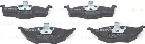 BOSCH 0 986 424 502 - Kit pastiglie freno, Freno a disco autozon.pro