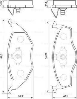 BOSCH 0 986 424 502 - Kit pastiglie freno, Freno a disco autozon.pro