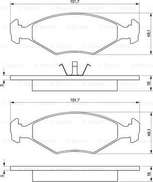 BOSCH 0 986 424 514 - Kit pastiglie freno, Freno a disco autozon.pro