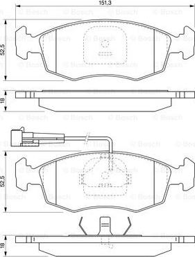 BOSCH 0 986 424 515 - Kit pastiglie freno, Freno a disco autozon.pro