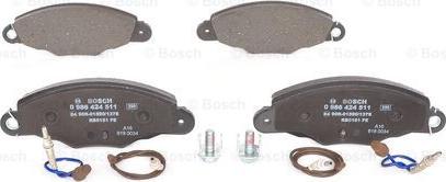 BOSCH 0 986 424 511 - Kit pastiglie freno, Freno a disco autozon.pro