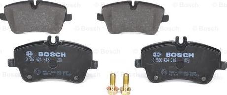 BOSCH 0 986 424 518 - Kit pastiglie freno, Freno a disco autozon.pro