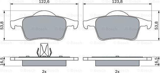 BOSCH 0 986 424 539 - Kit pastiglie freno, Freno a disco autozon.pro