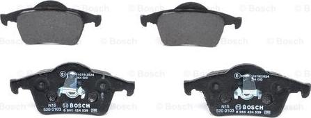 BOSCH 0 986 424 539 - Kit pastiglie freno, Freno a disco autozon.pro