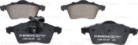 BOSCH 0 986 424 537 - Kit pastiglie freno, Freno a disco autozon.pro