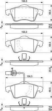 BOSCH 0 986 424 537 - Kit pastiglie freno, Freno a disco autozon.pro