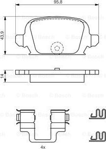 BOSCH 0 986 424 528 - Kit pastiglie freno, Freno a disco autozon.pro