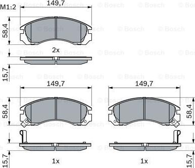 BOSCH 0 986 424 523 - Kit pastiglie freno, Freno a disco autozon.pro