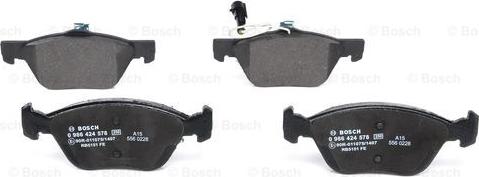 BOSCH 0 986 424 578 - Kit pastiglie freno, Freno a disco autozon.pro