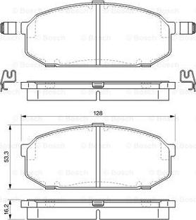 BOSCH 0 986 424 573 - Kit pastiglie freno, Freno a disco autozon.pro