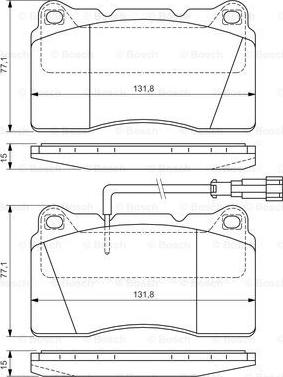 BOSCH 0 986 424 577 - Kit pastiglie freno, Freno a disco autozon.pro