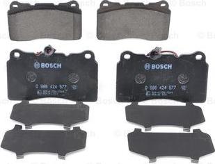 BOSCH 0 986 424 577 - Kit pastiglie freno, Freno a disco autozon.pro